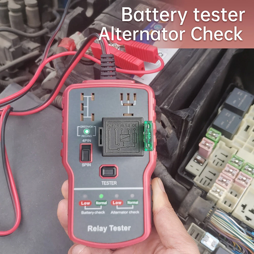 12V LED Car Battery & Relay Tester - Quick Diagnostic Tool for Automotive Electrical - Image 5