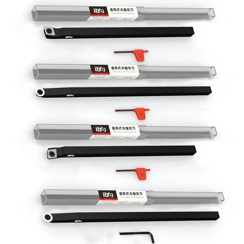 GANWEI Carbide Lathe Turning Tool Blades - High Hardness Disposable Inserts with Wrenches - Image 2