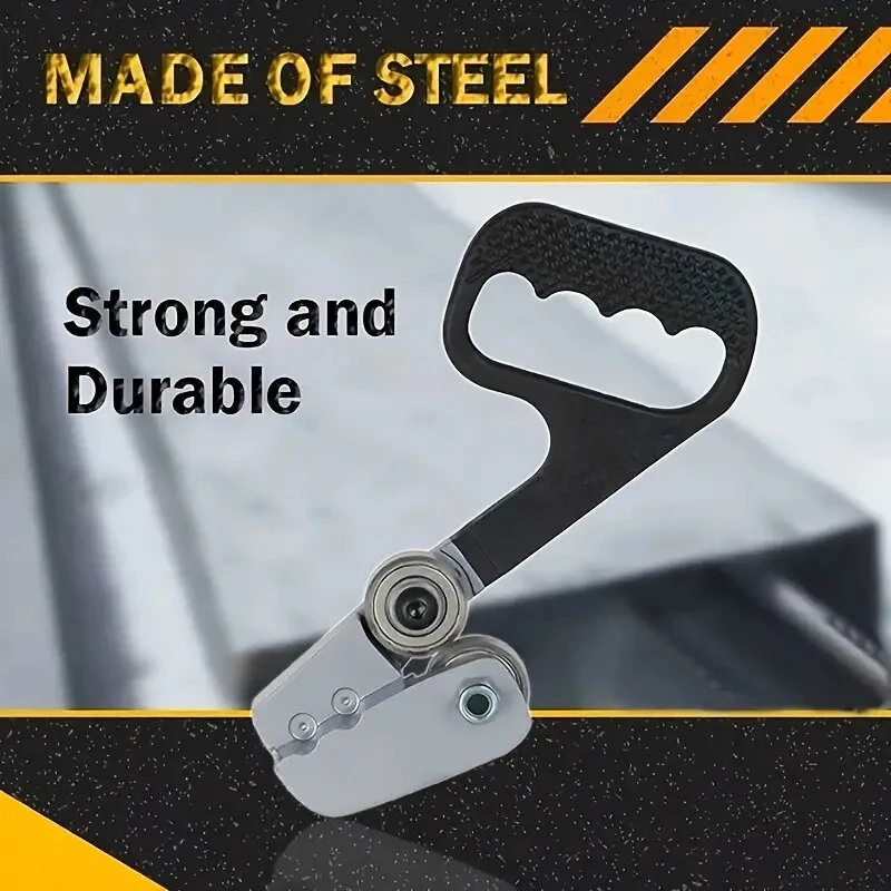 Black Stainless Steel Sheet Cutter - Metal & Plastic Cutting Tool | Straight Groove & Round Handle - Image 2