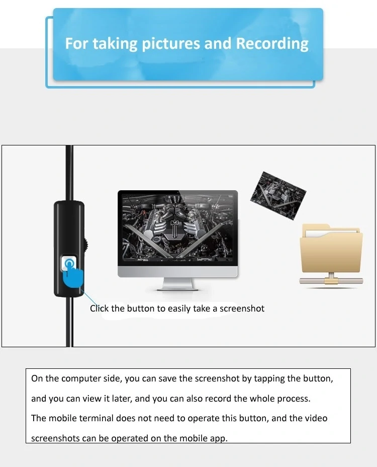 USB Type C Endoscope Camera - 2M 7MM Borescope for Android & Car Inspection - Image 4