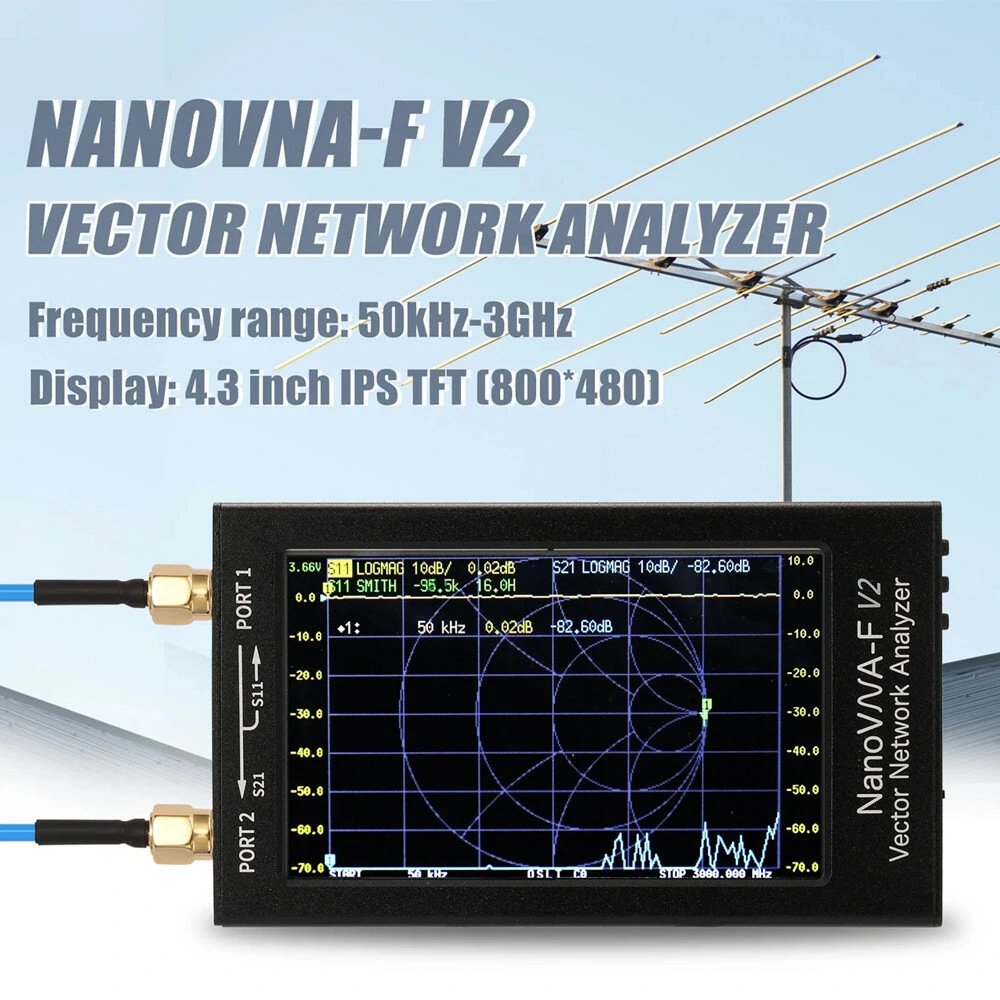 NanoVNA-F V2 Vector Network Analyzer | 50kHz-3GHz | 4.3 IPS Display | HF VHF UHF - Image 2