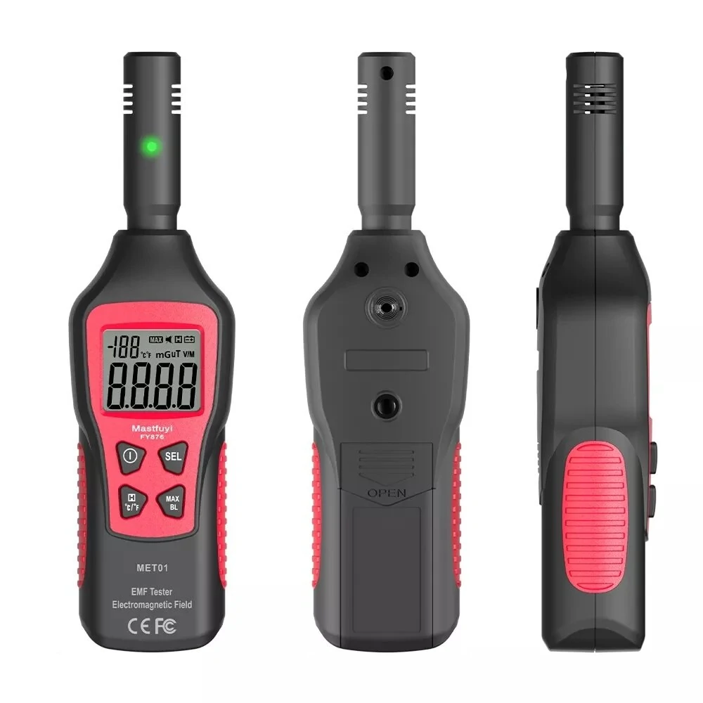 FUYI FY876-Red EMF Meter | Handheld Electromagnetic Radiation Tester & Geiger Counter - Image 2