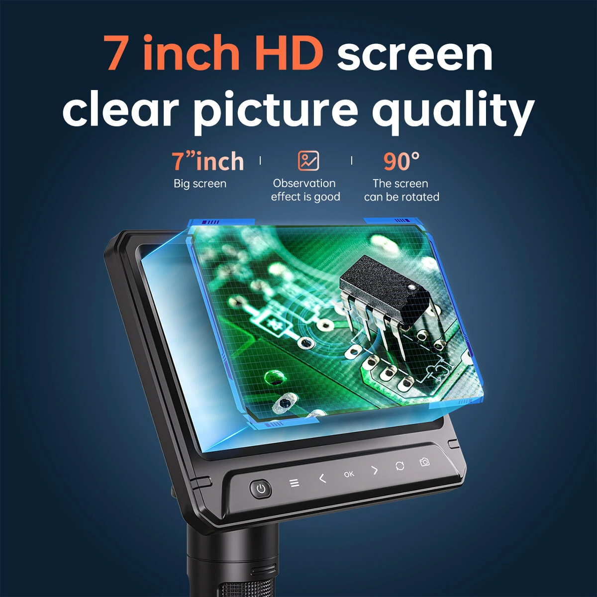 INSKAM 331-A 1600X Digital Microscope - 12MP Camera & 7 LCD Screen | USB HDMI - Image 4