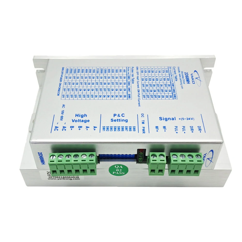 YAKO 2D68MH Stepper Motor Driver | 2 Phase | AC18-80V Drive Voltage - Image 2
