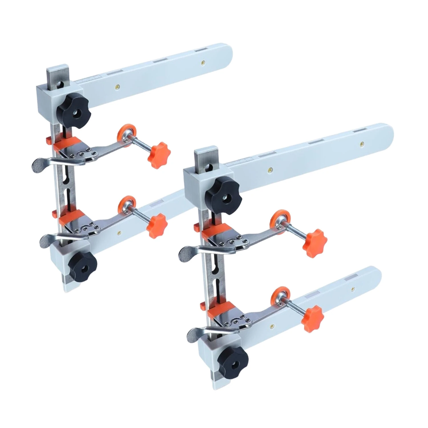 2PCS Drawer Slide Jig with Toggle Clamp | Stainless Steel Magnetic Arm & Laser Scale | Fast Accurate Cabinet Installation Tool - Image 2