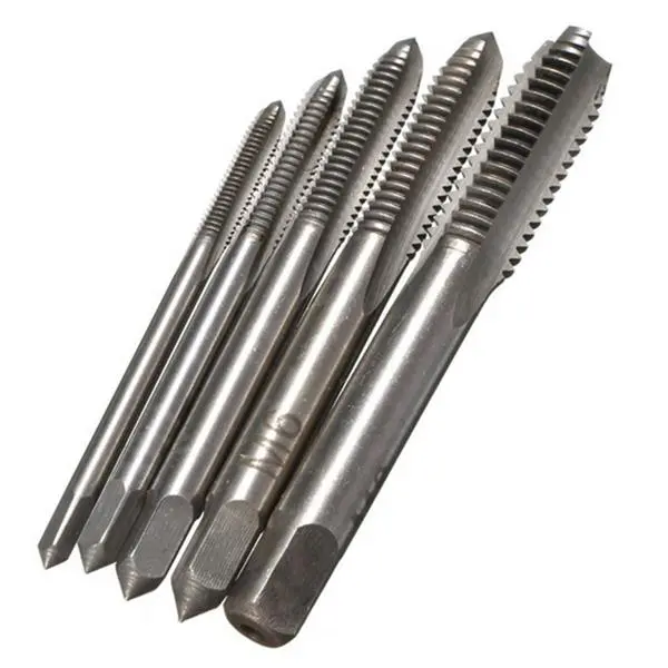 Doersupp 5pcs M3-M8 HSS Spiral Point Tap Set | Machine Screw Plug Taps - Image 2