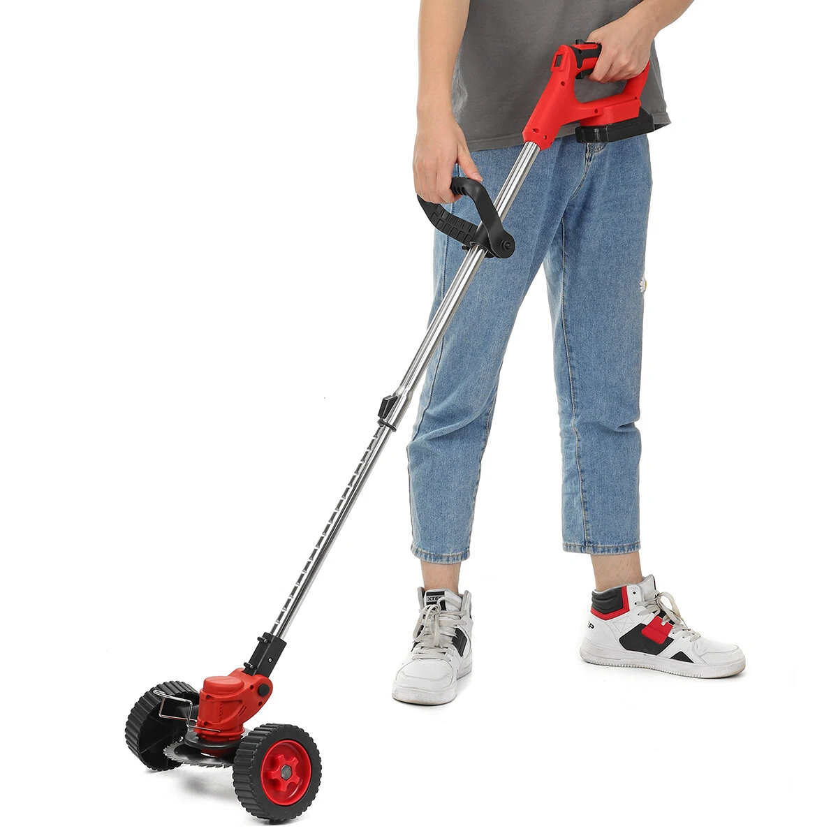 24V Cordless Grass Trimmer & Lawn Mower - Electric Garden Tool w/ 2 Batteries - Image 5
