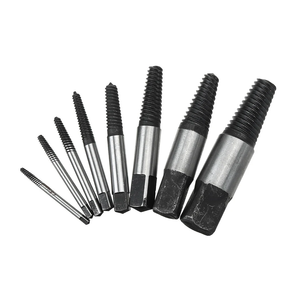 8PCS Screw Extractor Set | 3-30mm Sizes | Durable Plastic Case | Multi-Purpose - Image 2