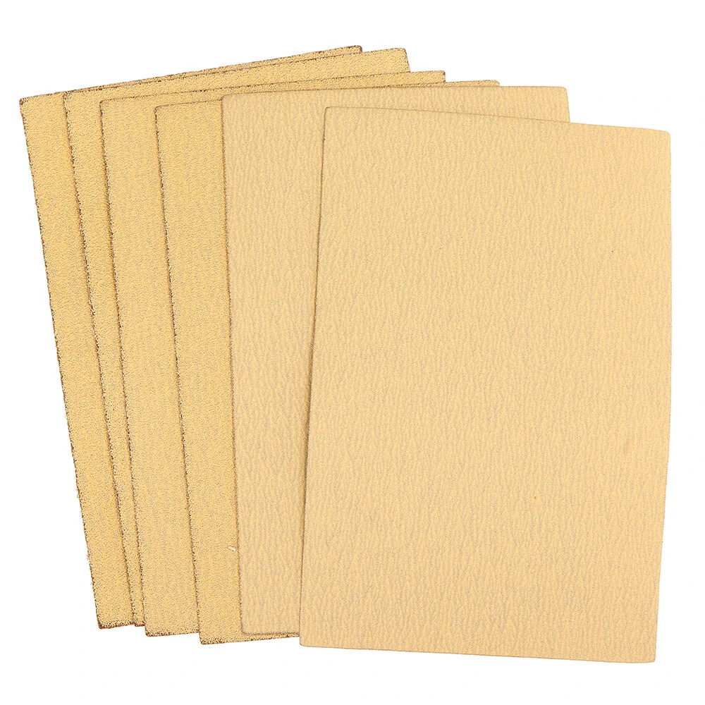 3M 154x100mm Flocking Yellow Sandpaper | 7-Piece Kit with Sponge Block - Image 3