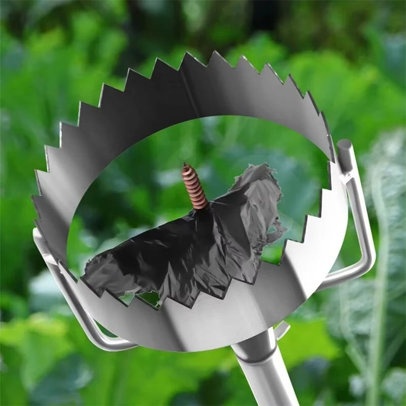 Reliable Adjustable Steel Mulch Hole Punch Tool - Easy Grip Gardening Tool - Image 5