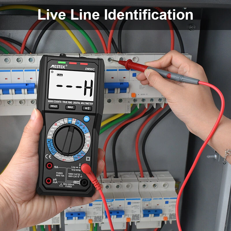 MESTEK TRMS Auto-Ranging Digital Multimeter - 1000V 10A AC/DC, NCV, Hz | Fast & Accurate - Image 3