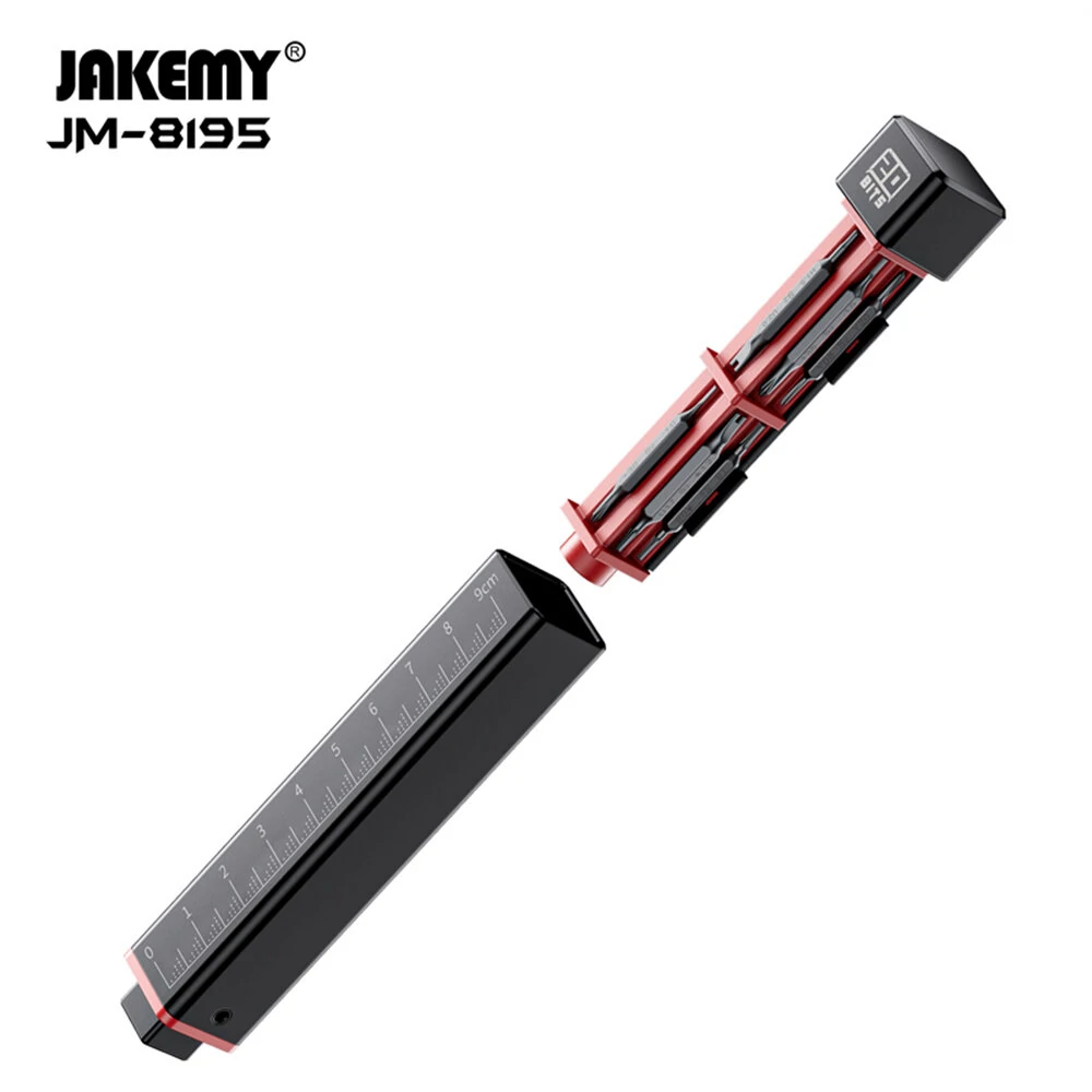 JM-8195 Magnetic Precision Screwdriver | 10Pcs Bits & Strong Magnetic Handle - Image 4