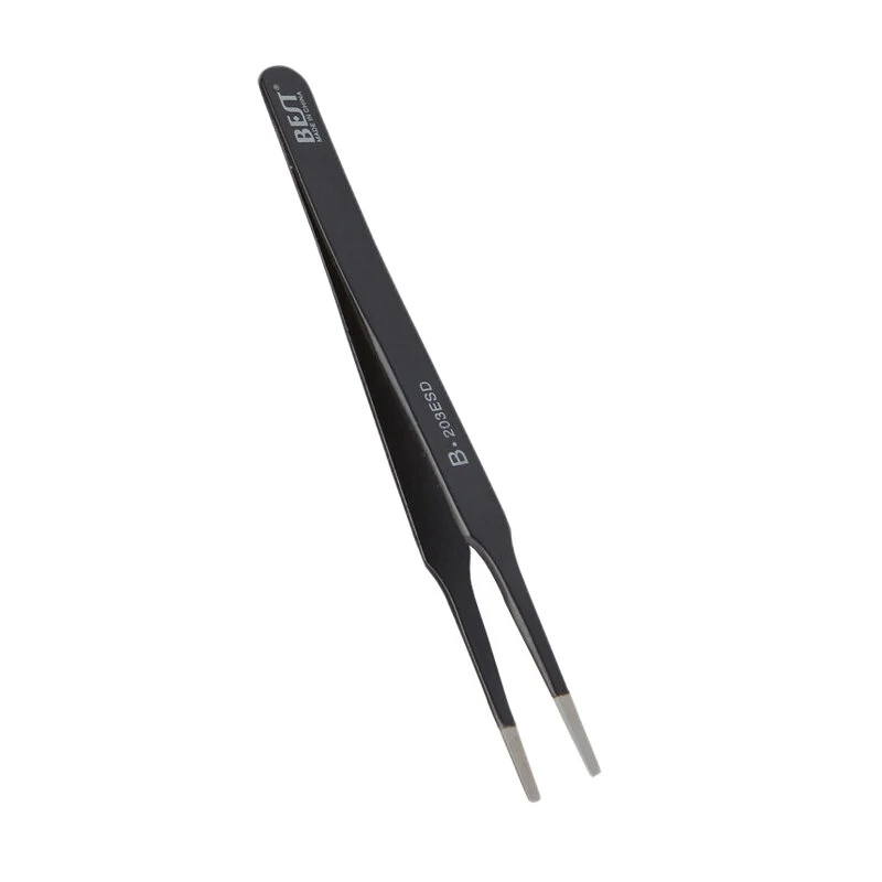 BEST 203esd Anti-static Tweezers - Flat-head Clip, Acid-resistant & Toughened - Image 4