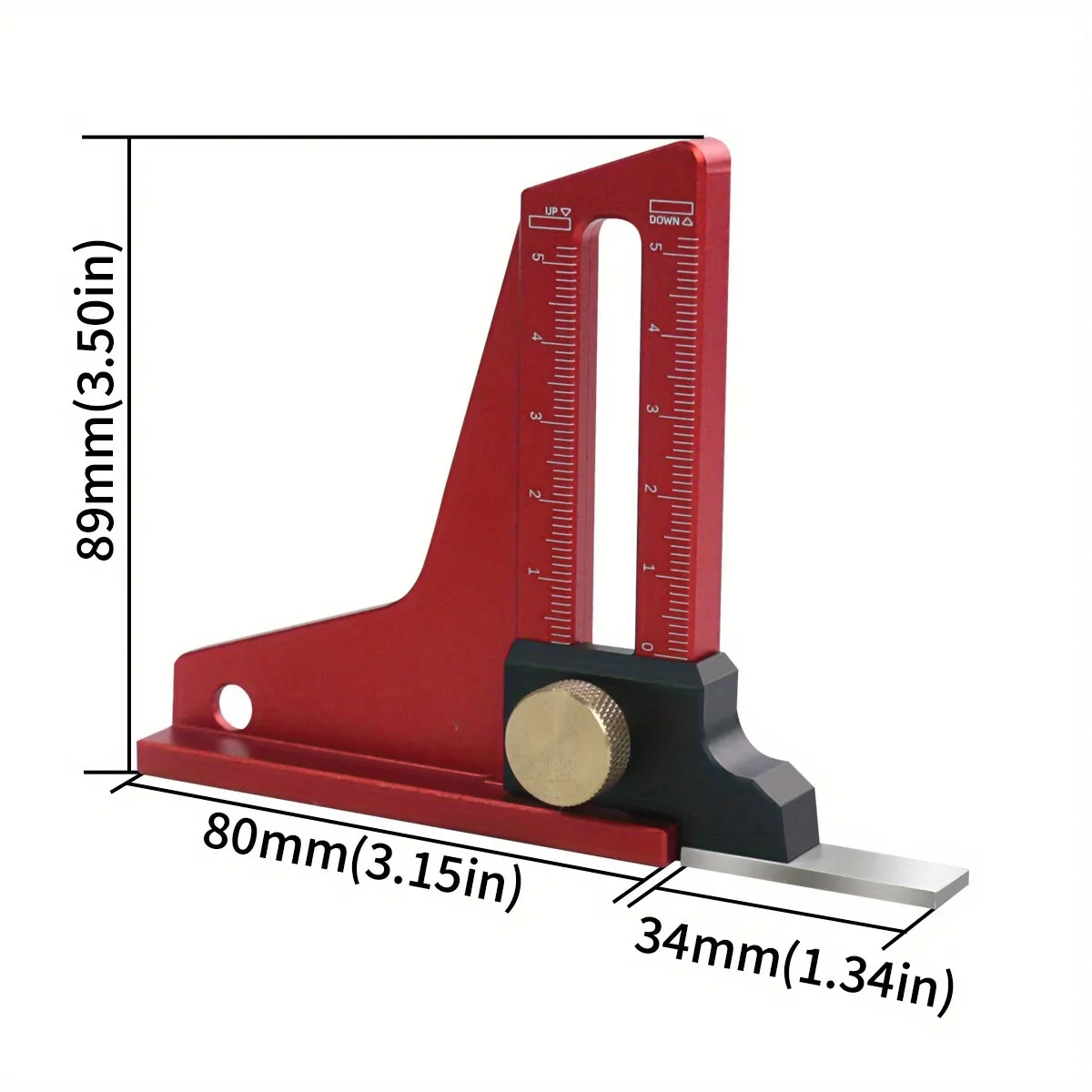 Woodworking Depth Gauge - 0-50mm Dual Scale Precision Tool for Router & Table Saw Setup - Image 5
