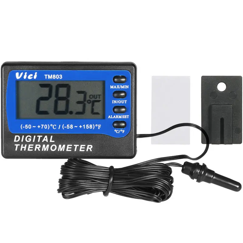 VICI TM803 Digital Fridge Freezer Thermometer - Large LCD Display | -50~70°C Alarm - Image 3