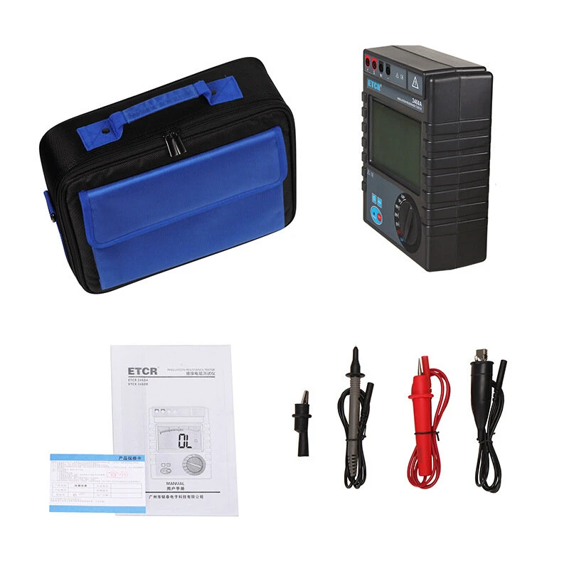 ETCR3460A Insulation Resistance Tester | 2500V Digital Megohmmeter 0.1MΩ-200GΩ - Image 4