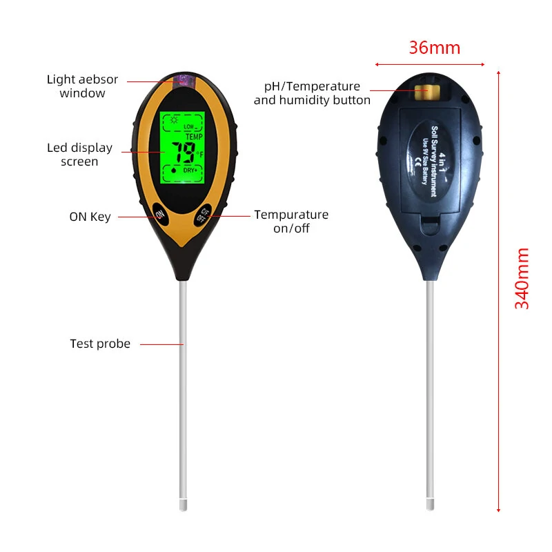 4-in-1 Soil Tester | Moisture, pH, Light & Temperature Meter for Plants - Image 4