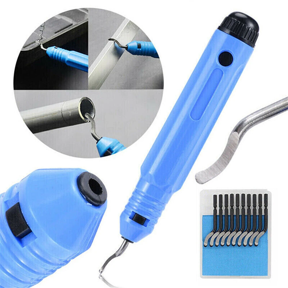 Deburring Tool Kit with 10 Blades & Handle | Alloy Burr Removal for Handicrafts & Plastic - Image 4