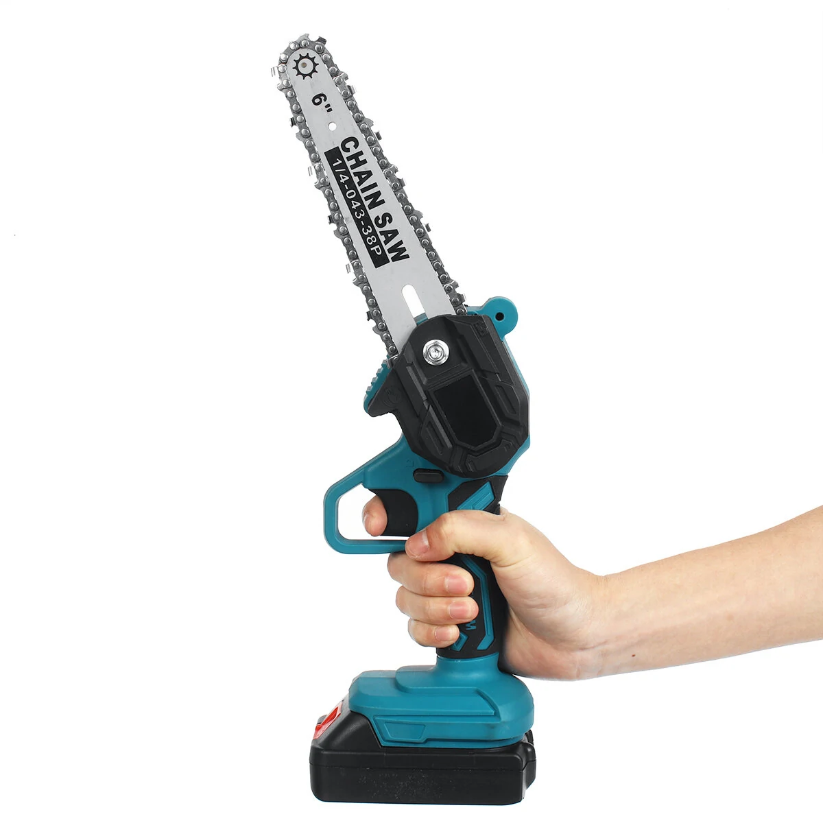 Drillpro 6 Inch Electric Chain Saw - Portable Cordless w/ 1 or 2 Batteries - Image 3