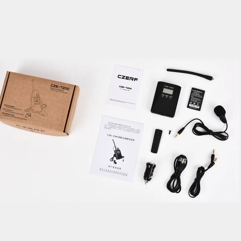 CZERF CZE-T200 0.2W Portable FM Transmitter Kit | 76-108MHz Stereo Broadcast - Image 2