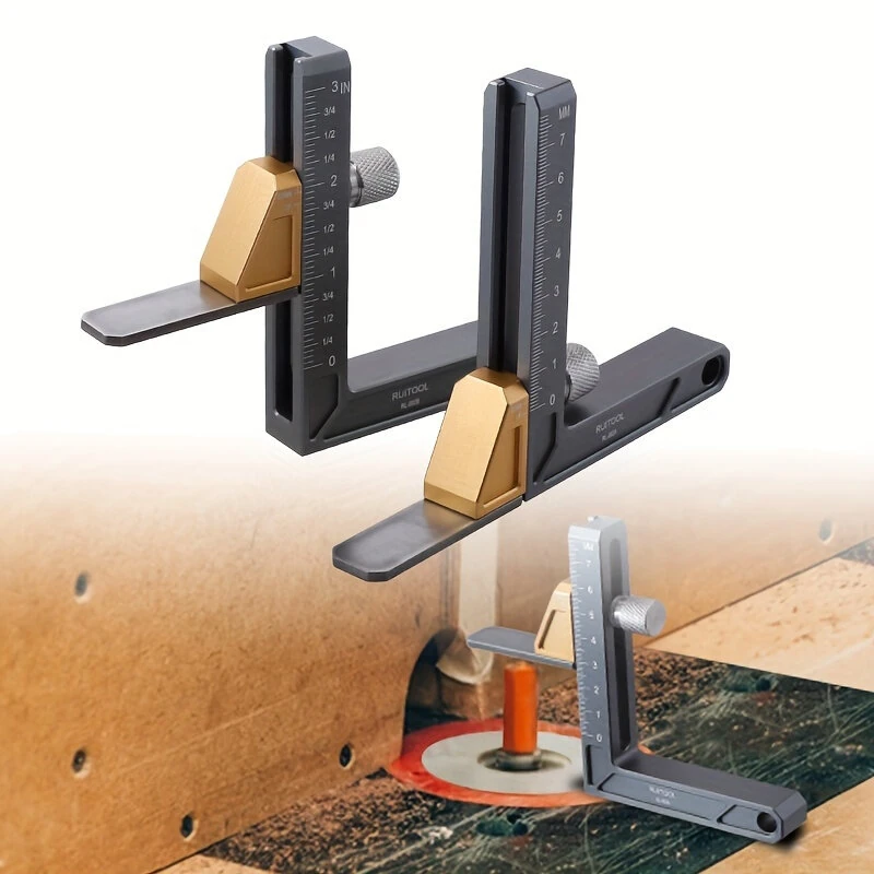 Premium Aluminum Alloy Height Gauge - Adjustable Table Saw Depth Tool | Inch/Metric Units - Image 3