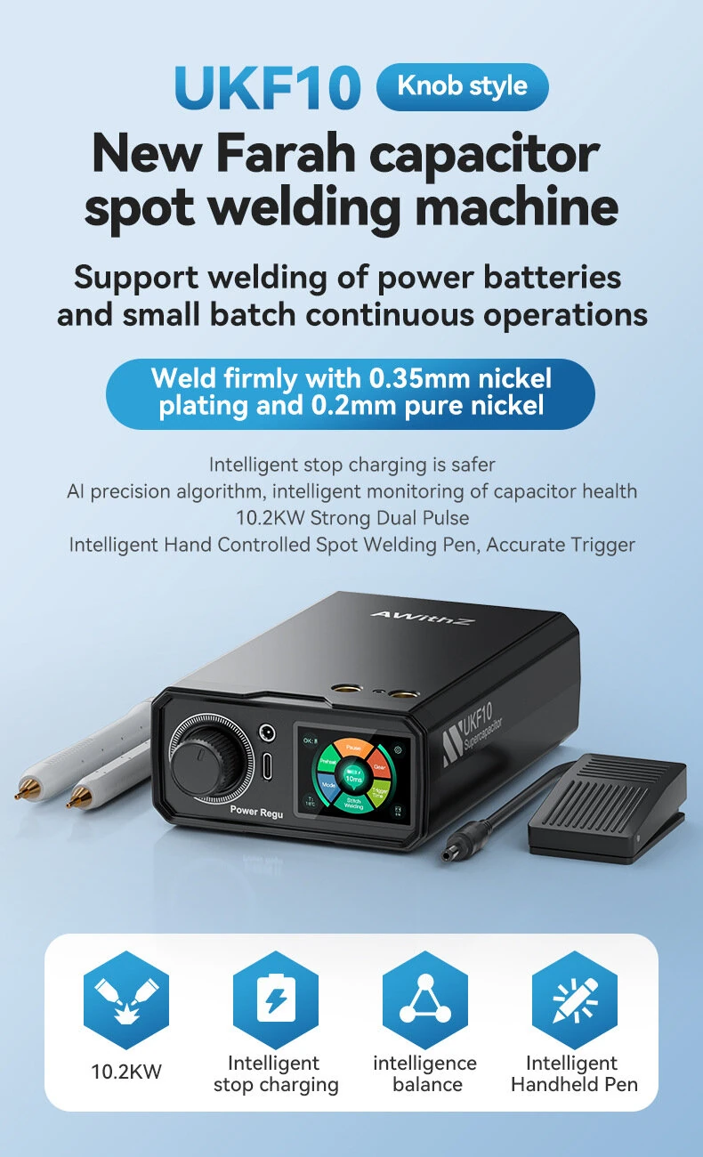AWithZ UKF10 Spot Welding Machine | Super Capacitor | Portable & Compact | Manual/Auto Modes - Image 5