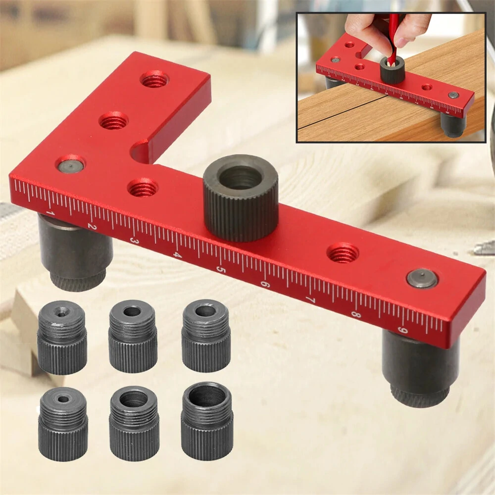 2-10mm Self-Centering Dowel Jig | Drill Guide for Straight Holes & Line Scriber - Image 2