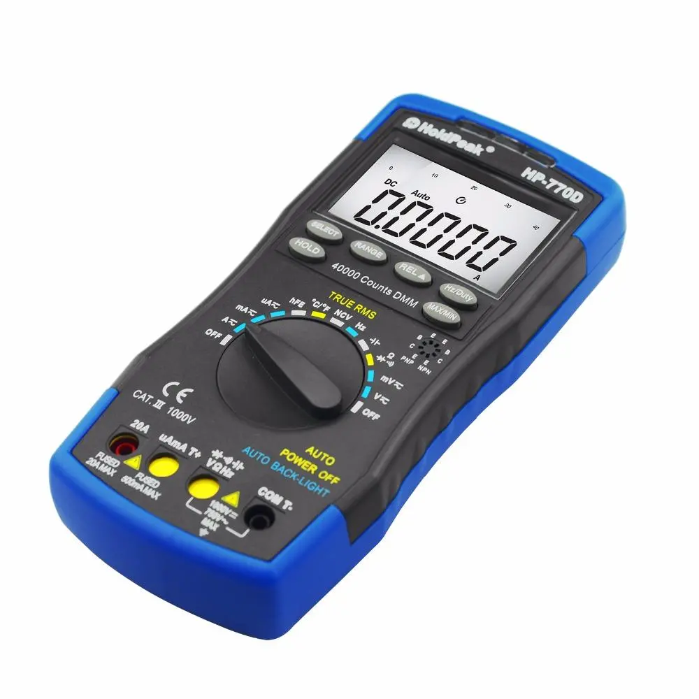 HoldPeak HP-770D 40000 Counts True RMS Multimeter Auto Range High Precision Ohm - Image 4