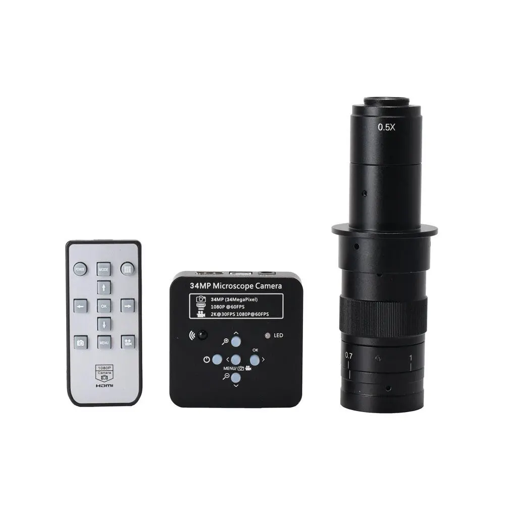 HAYEAR 34MP HDMI USB Digital Microscope Camera | 180X C-Mount Lens & 56 LED Light - Image 4