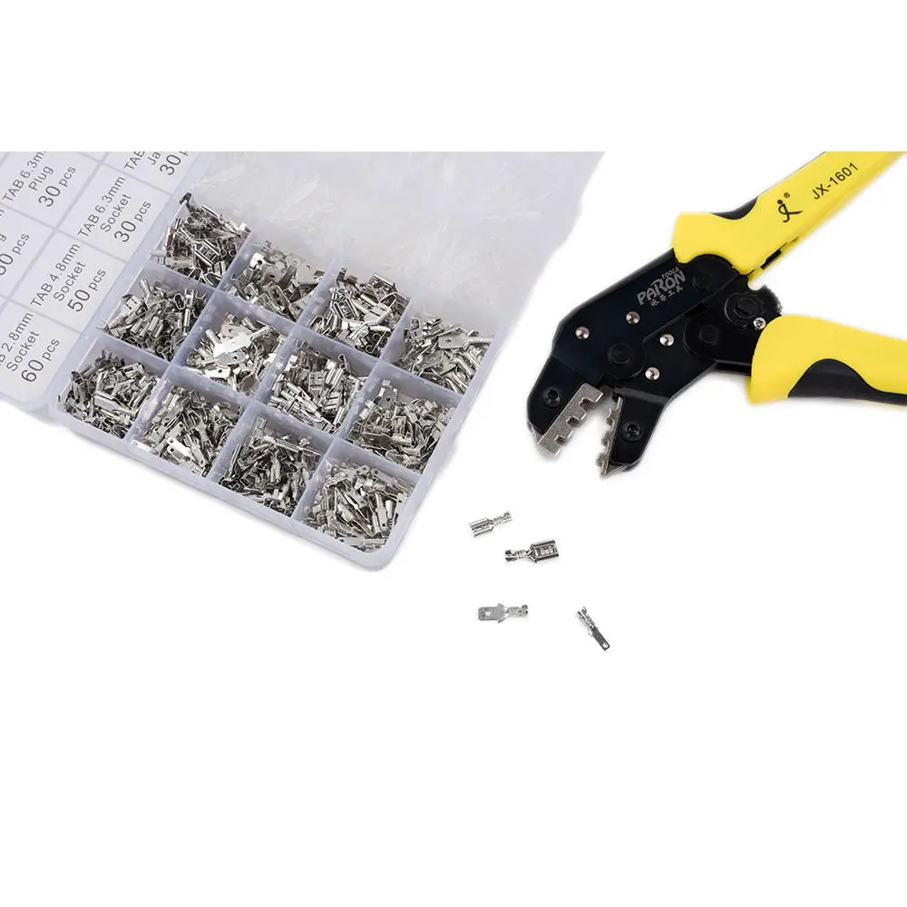 PARON JX-1601-08T Ratchet Crimper Pliers | AWG20-10 with 840Pcs Terminals - Image 3