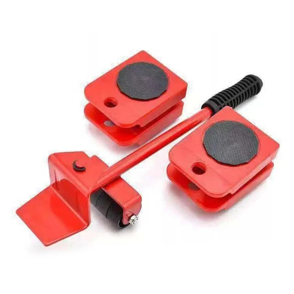 5PCS Heavy Duty Furniture Dolly Movers - 90° Rotating Pads for Piano, Pool Table & Cabinet - Image 3