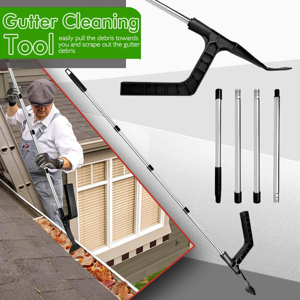 Gutter Cleaning Tool - 2-in-1 Spoon & Scoop - 3/4 Thread for Extendable Rods - Image 4
