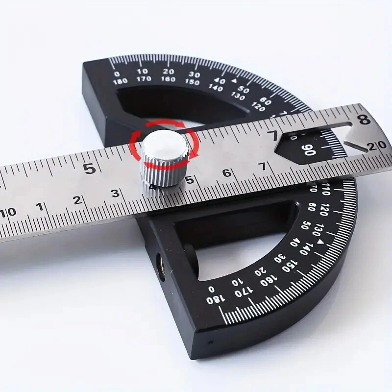 Woodworking Edge Ruler Protractor Angle Gauge | Carpenter Measuring Tool - Image 3