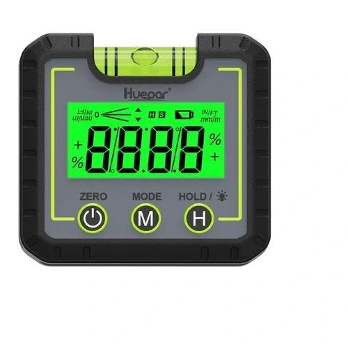Huepal 360° Mini Digital Goniometer | V-Shaped Magnetic Base & Backlit LCD - Image 2