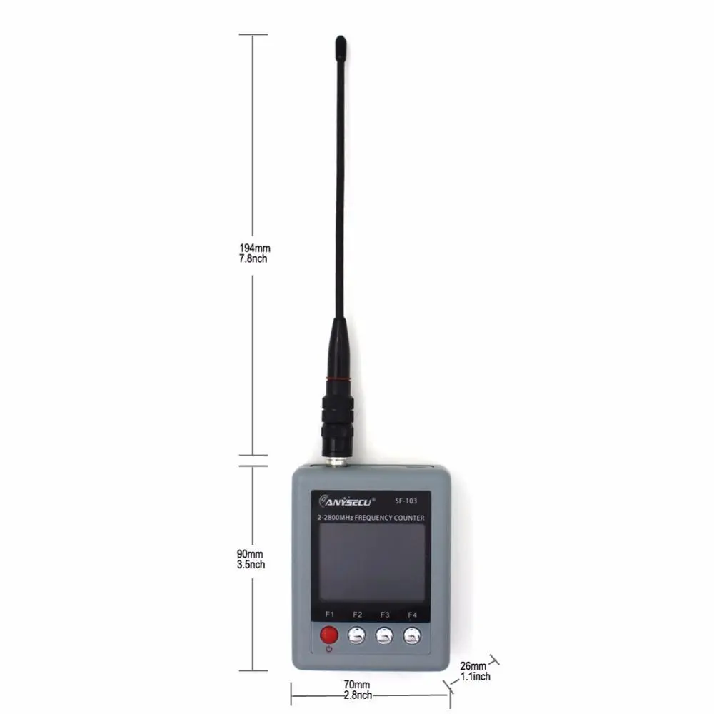 Anysecu SF103 Portable Frequency Counter | 2MHz-2800MHz | CTCSS/DCS & DMR Testable - Image 5