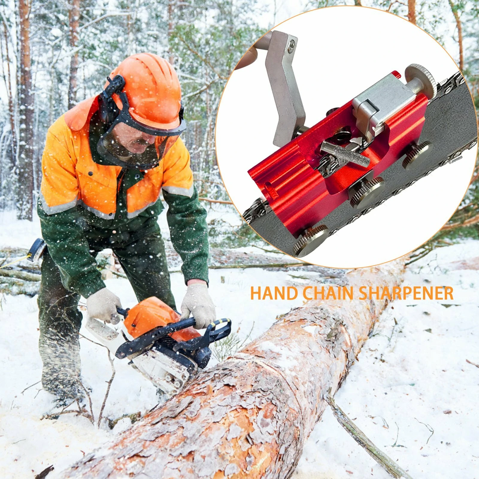 Aluminum Chainsaw Sharpener Portable - 2 Stone Grinders for Drill Sharpening - Image 3