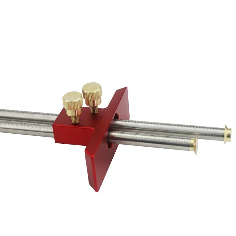 Stainless Steel Woodworking Marking Gauge | Double Head Mortise Gauge & Scriber Ruler - Image 3