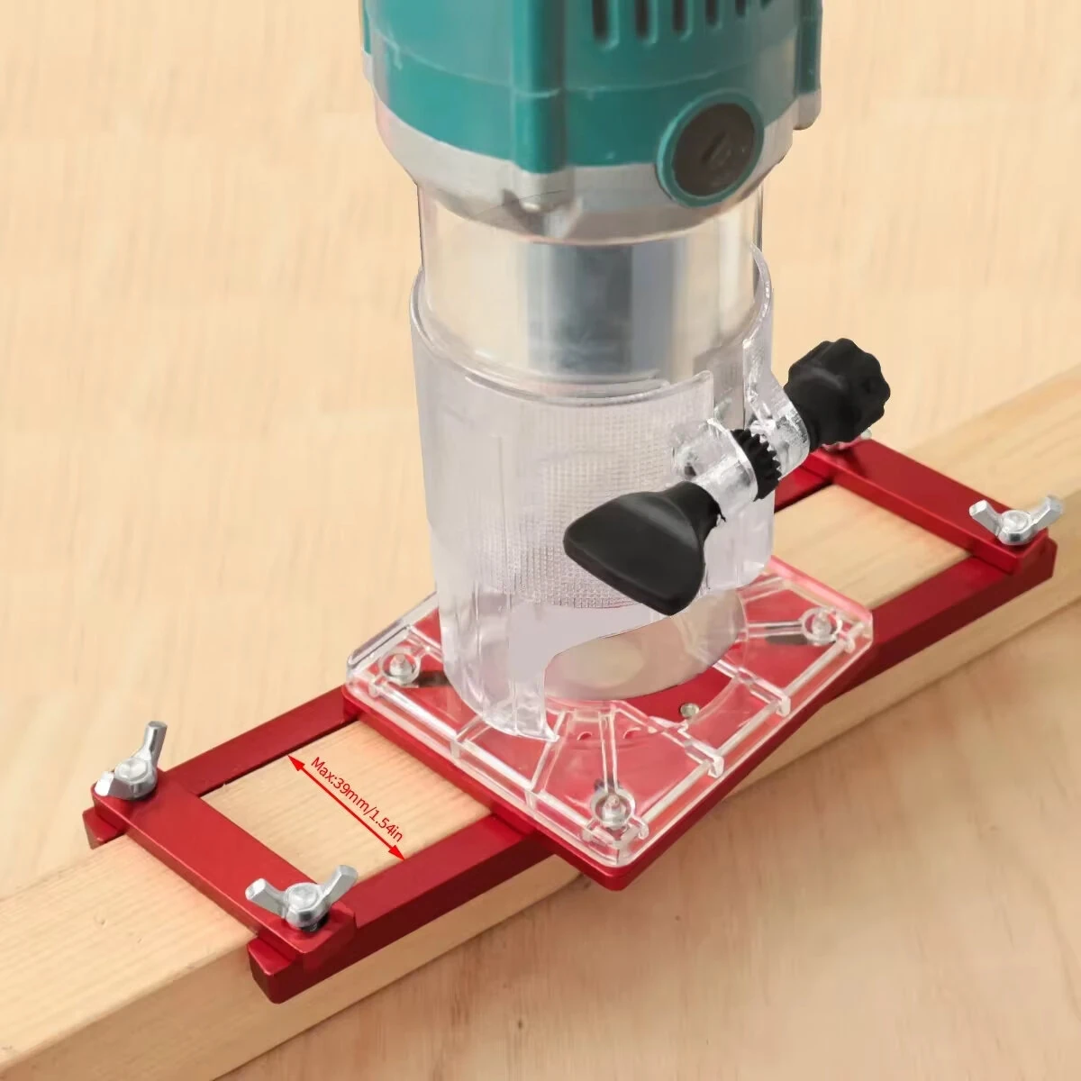 2 in 1 Invisible Fastener Slotting Bracket | Router Mortising Jig for 64-65mm Wood Routers - Image 2