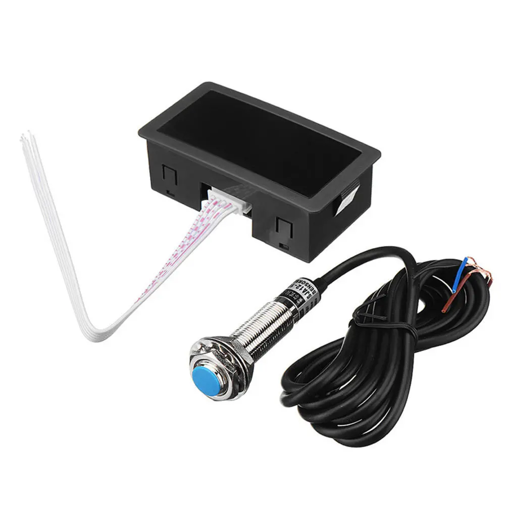 Digital LED Tachometer RPM Gauge - 4-Digit Display with Hall Sensor NPN - Image 5