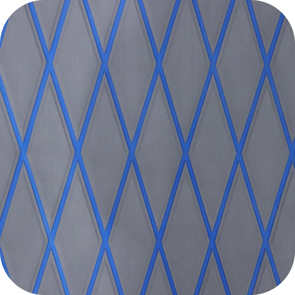 EVA Faux Teak Deck Mat - U-Trough Stick Gray Blue | Anti-Skid Boat Carpet - Image 5