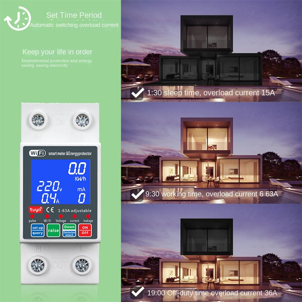 WiFi Smart Circuit Breaker 63A 230V | 6kA Overcurrent & Leakage Protection - Image 5