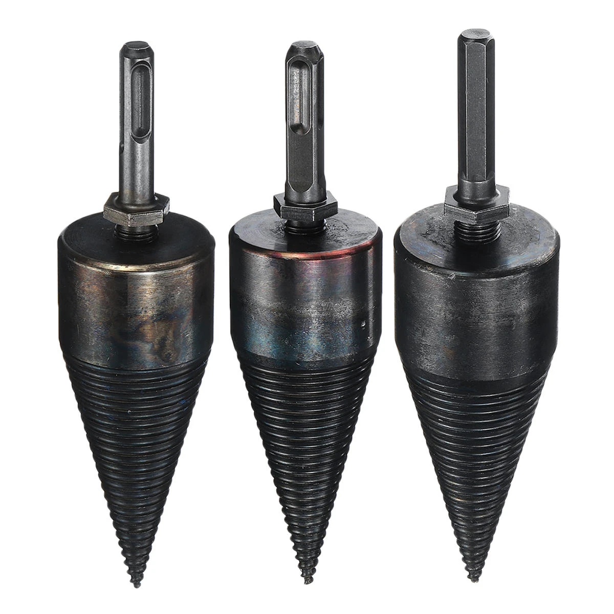HSS Firewood Splitting Drill Bit - 45mm Hard Wood Cone Splitter for Electric Drill - Image 2