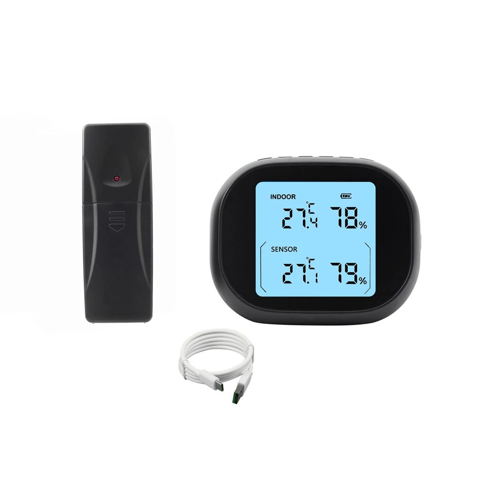 3-in-1 Wireless Hygrometer | Indoor Outdoor Temperature Humidity Gauge | 433Mhz 100m Range & USB Charging - Image 5