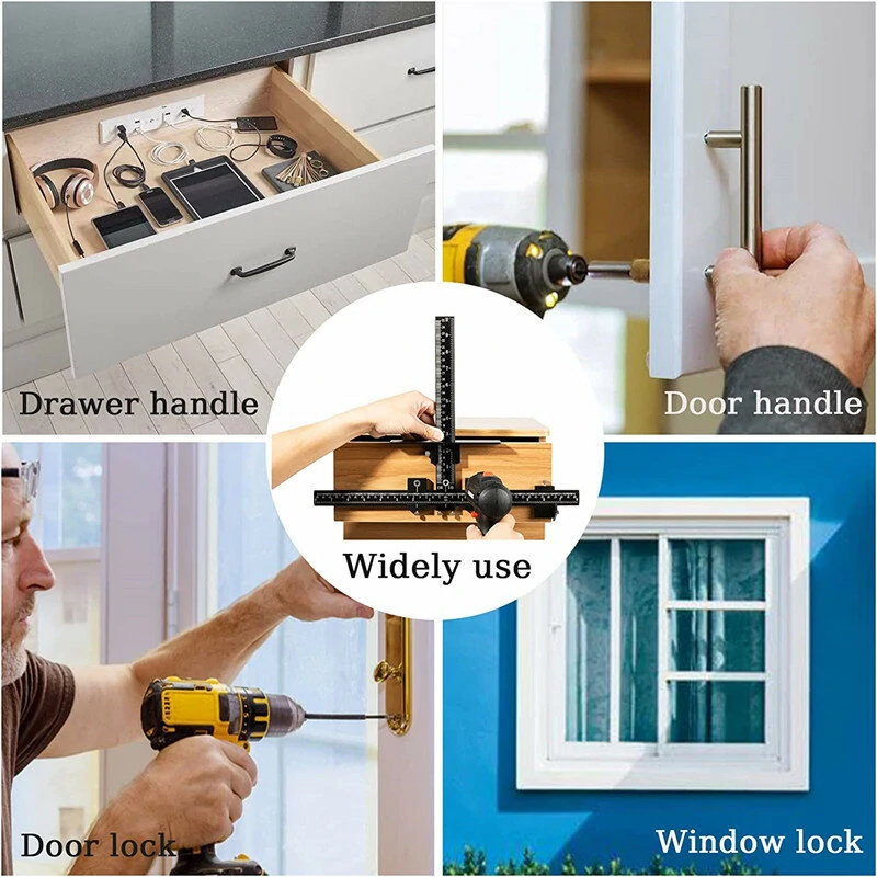 Aluminum Alloy Pocket Hole Jig - Drill Locator Guide for Cabinet Handles & Knobs - Image 4