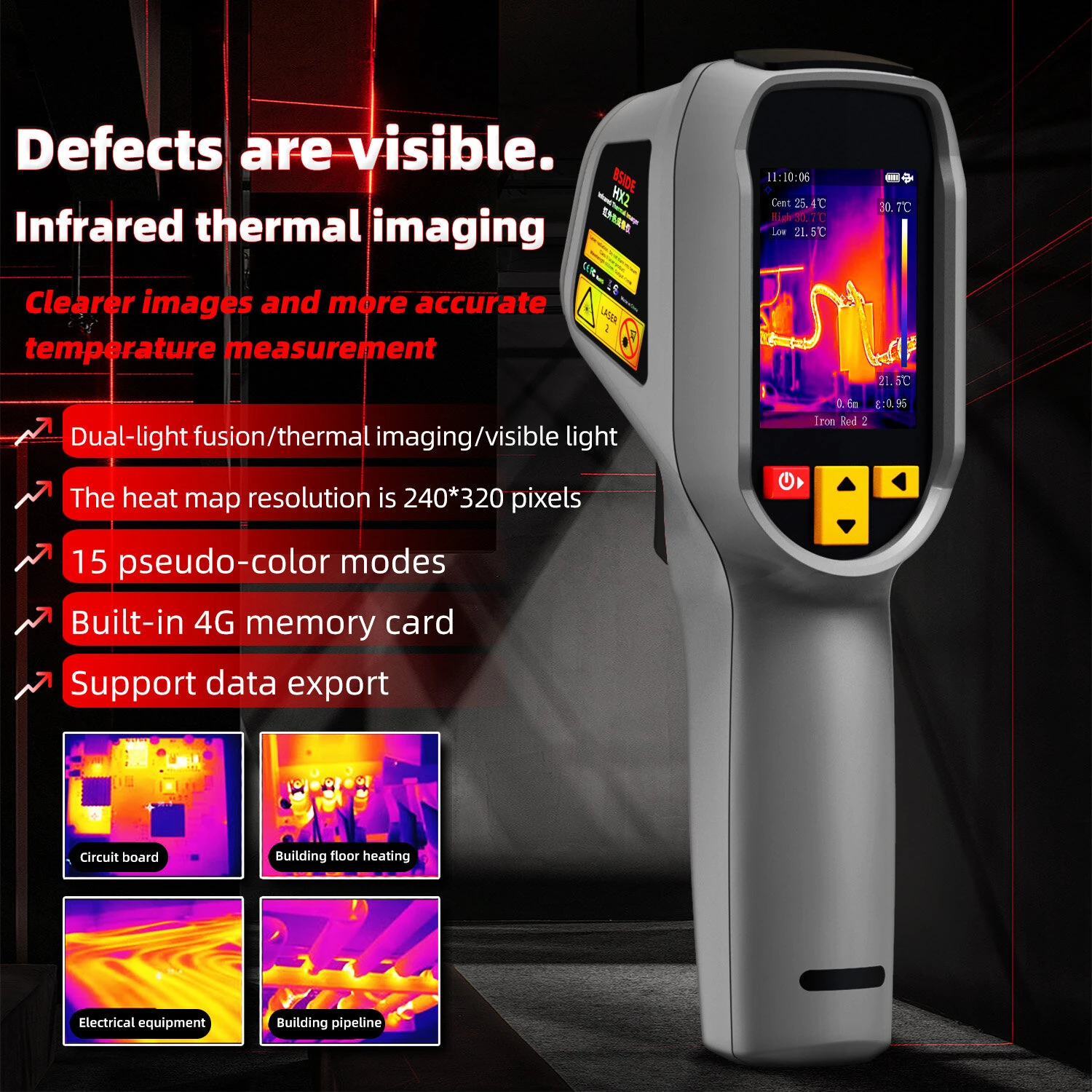 BSIDE HX2 Thermal Imaging Camera | 240x320 IR Resolution -20°C to 550°C - Image 2