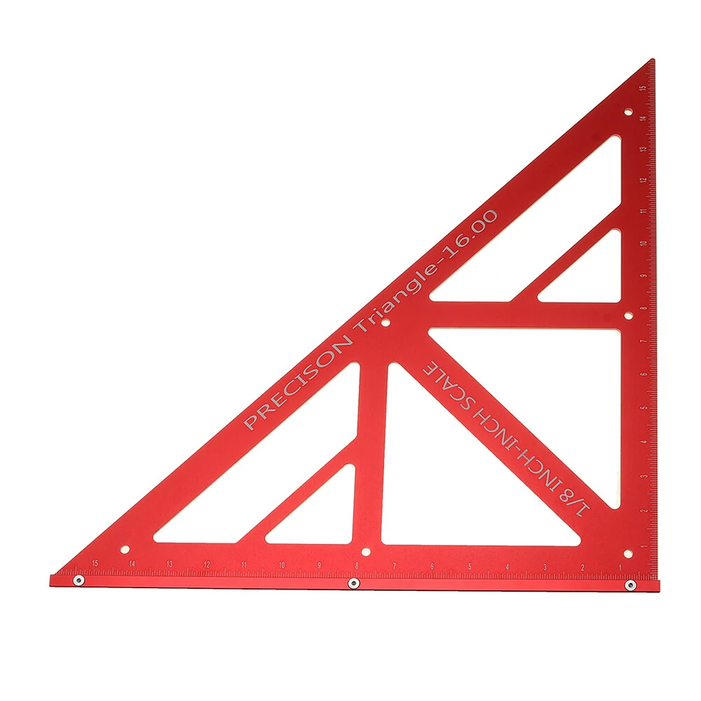 90/45 Degree Aluminum Woodworking Triangle Ruler | Inch Scale Precision Tool - Image 3