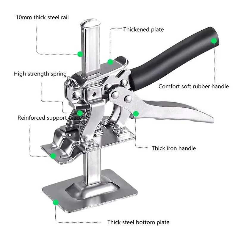Labor-Saving Arm Handheld Jack Tool - Cabinet & Door Lifter Clamp for Floors & Tiles - Image 3
