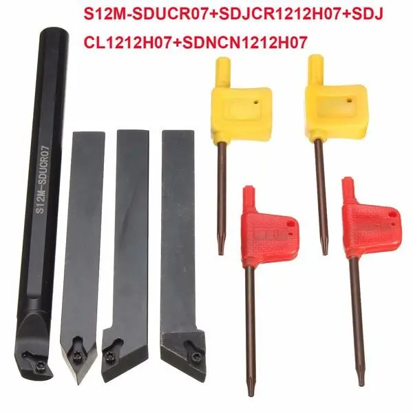 4pcs 12mm Shank Lathe Boring Bar Set | Turning Tool Holder for Metalworking - Image 2