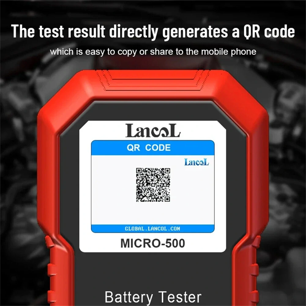 Lancol MICRO-500 Battery Tester - 12V Lead-Acid & Lithium - Color LCD Display - Image 5