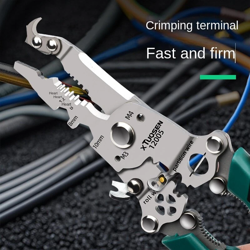 Klein Tools Foldable Wire Stripper - Needle Nose Pliers with Carbon Steel Blade | 223mm - Image 5